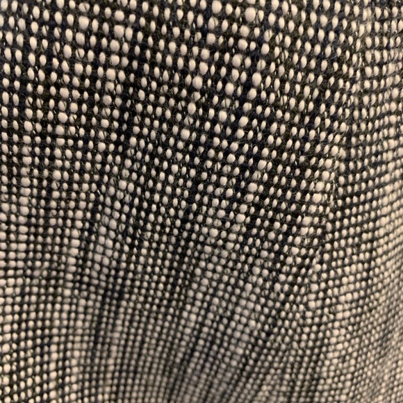 J. Crew Navy/WhiteTweed/Cotton A-Line Box Pleated Skirt (10) - Picture 7 of 7